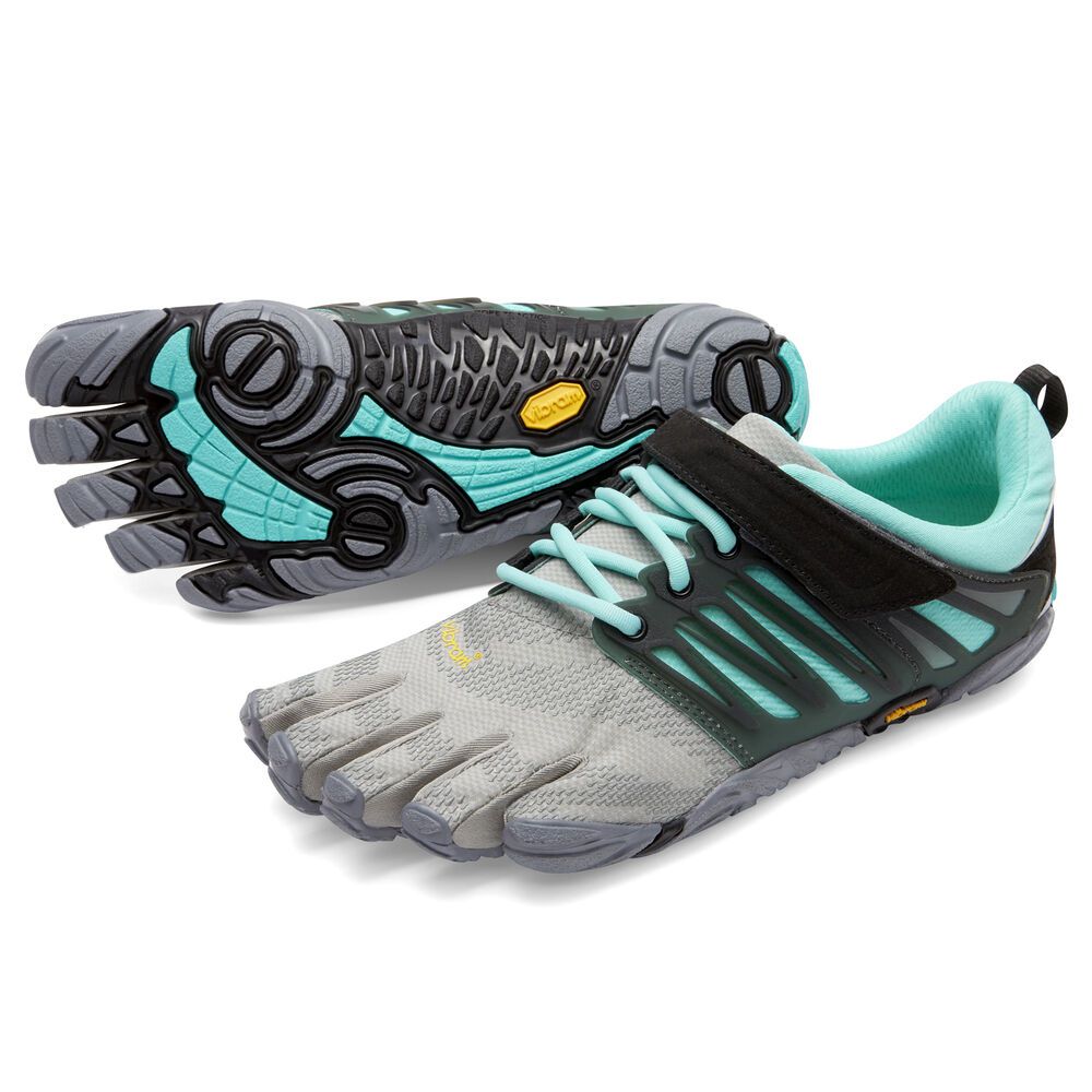 Vibram FiveFingers V-Train Férfi Edzőcipő - Szürke/Fekete/Türkiz OEGP347